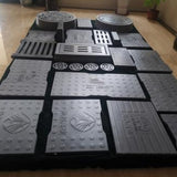 Manhole covers, cover plates, curb stones, floor tiles, blind walkwaysr
